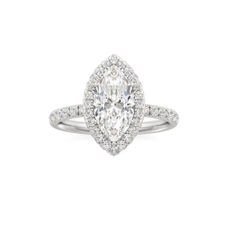 Jora Emerald Halo with Diamond Band