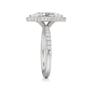 Jora Emerald Halo with Diamond Band