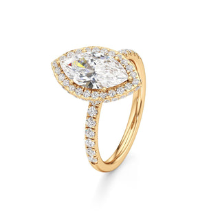 Jora Emerald Halo with Diamond Band