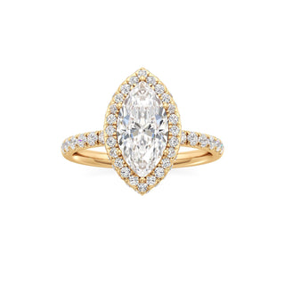 Jora Emerald Halo with Diamond Band