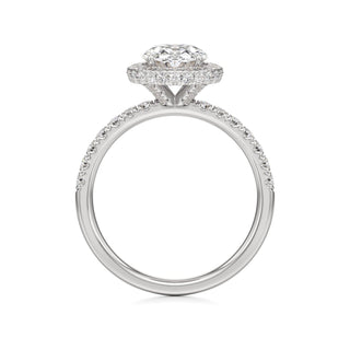 Jora Emerald Halo with Diamond Band