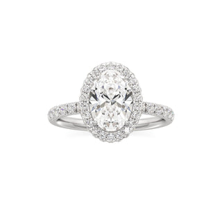 Jora Emerald Halo with Diamond Band