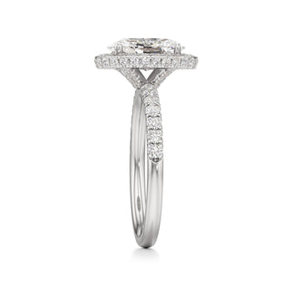 Jora Emerald Halo with Diamond Band