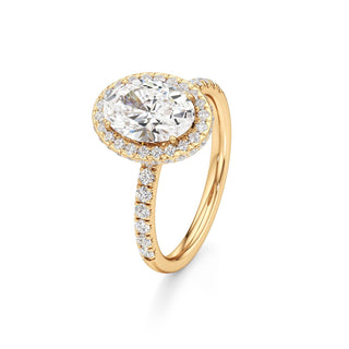 Jora Emerald Halo with Diamond Band