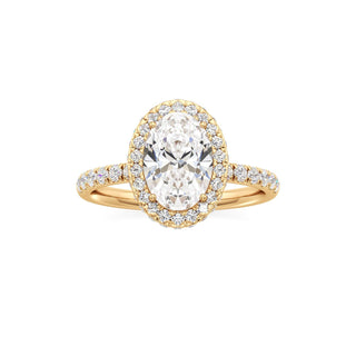 Jora Emerald Halo with Diamond Band