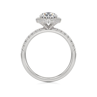 Jora Emerald Halo with Diamond Band