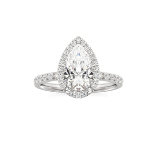 Jora Emerald Halo with Diamond Band