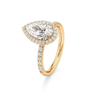 Jora Emerald Halo with Diamond Band