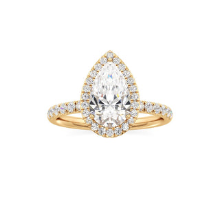 Jora Emerald Halo with Diamond Band