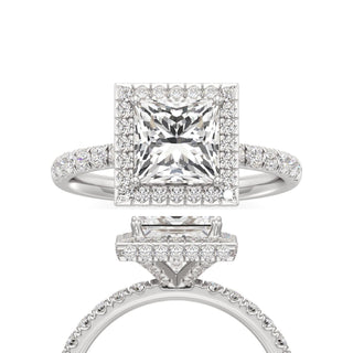 Jora Princess Halo with Diamond Band