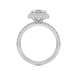 Jora Emerald Halo with Diamond Band