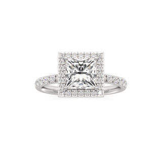 Jora Emerald Halo with Diamond Band