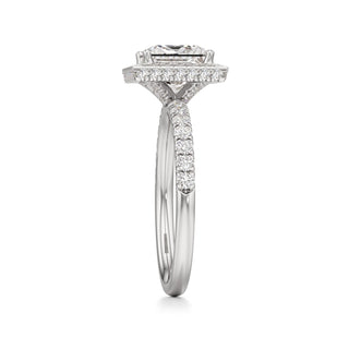 Jora Emerald Halo with Diamond Band