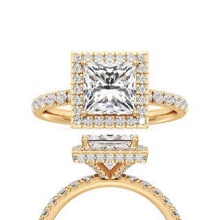 Jora Princess Halo with Diamond Band