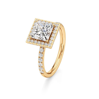 Jora Emerald Halo with Diamond Band