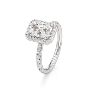 Jora Emerald Halo with Diamond Band