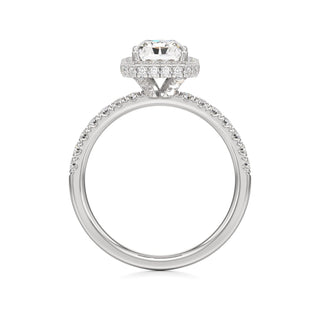Jora Emerald Halo with Diamond Band