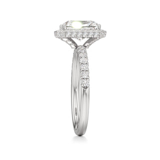 Jora Emerald Halo with Diamond Band
