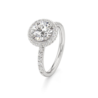 Jora Emerald Halo with Diamond Band
