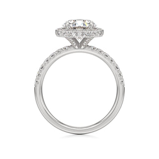 Jora Emerald Halo with Diamond Band