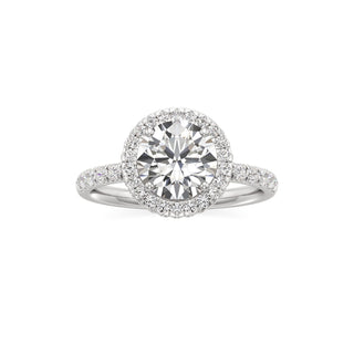 Jora Emerald Halo with Diamond Band