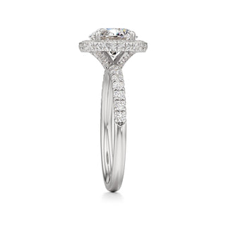 Jora Emerald Halo with Diamond Band