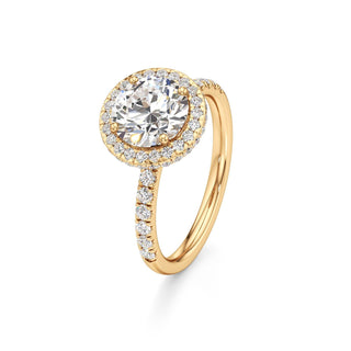 Jora Emerald Halo with Diamond Band