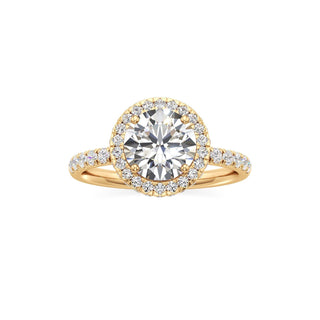 Jora Emerald Halo with Diamond Band