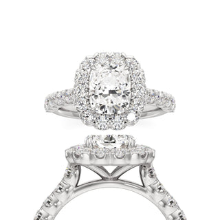 Juliette Elongated Cushion Cluster Halo