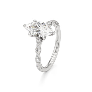 Kairi Elongated Cushion Station Diamond Band