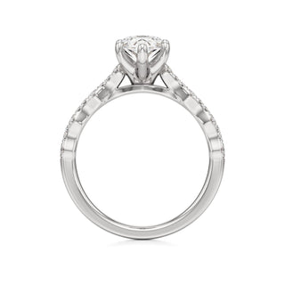 Kairi Elongated Cushion Station Diamond Band