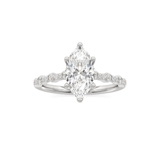 Kairi Elongated Cushion Station Diamond Band