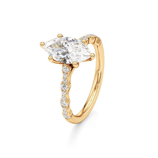 Kairi Elongated Cushion Station Diamond Band