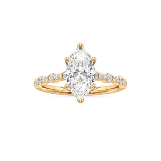 Kairi Elongated Cushion Station Diamond Band
