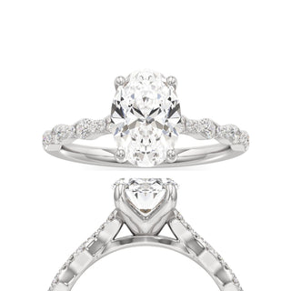 Kairi Elongated Cushion Station Diamond Band