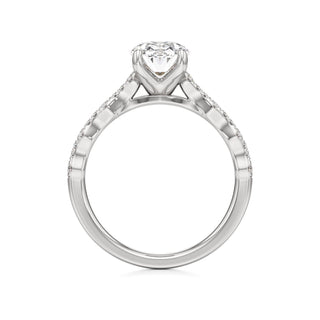 Kairi Elongated Cushion Station Diamond Band