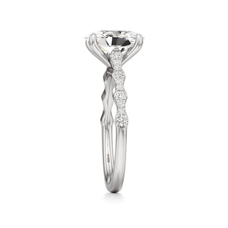 Kairi Elongated Cushion Station Diamond Band