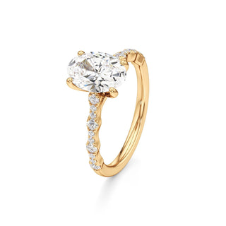 Kairi Elongated Cushion Station Diamond Band