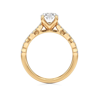 Kairi Elongated Cushion Station Diamond Band
