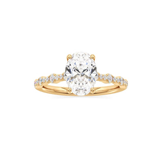 Kairi Elongated Cushion Station Diamond Band