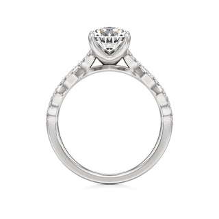 Kairi Elongated Cushion Station Diamond Band