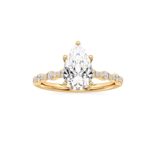 Kairi Elongated Cushion Station Diamond Band