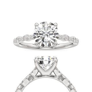 Kairi Elongated Cushion Station Diamond Band