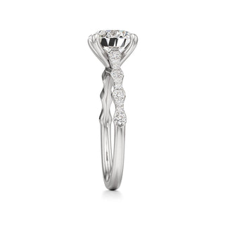 Kairi Elongated Cushion Station Diamond Band