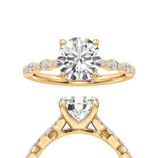 Kairi Elongated Cushion Station Diamond Band