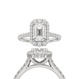 Kestrel Emerald Floral Cluster Halo