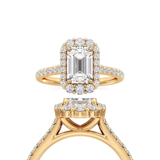 Kestrel Emerald Floral Cluster Halo