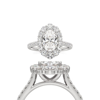 Kestrel Oval Floral Cluster Halo