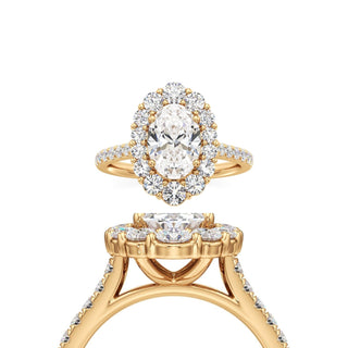 Kestrel Oval Floral Cluster Halo
