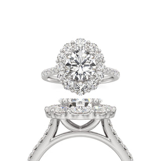 Kestrel Round Floral Cluster Halo